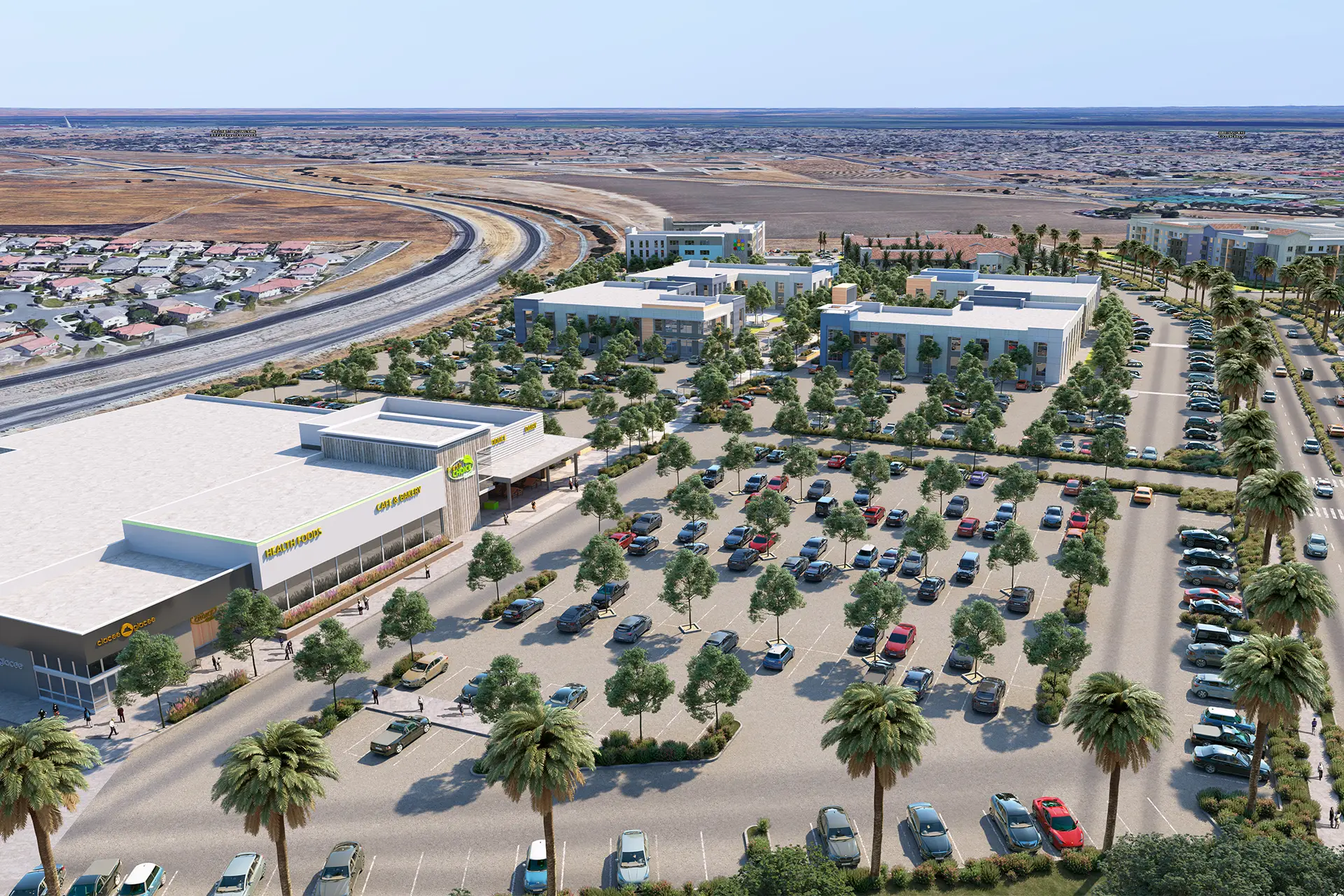 Rendering of Antioch Center mixed-use master plan in Antioch, California