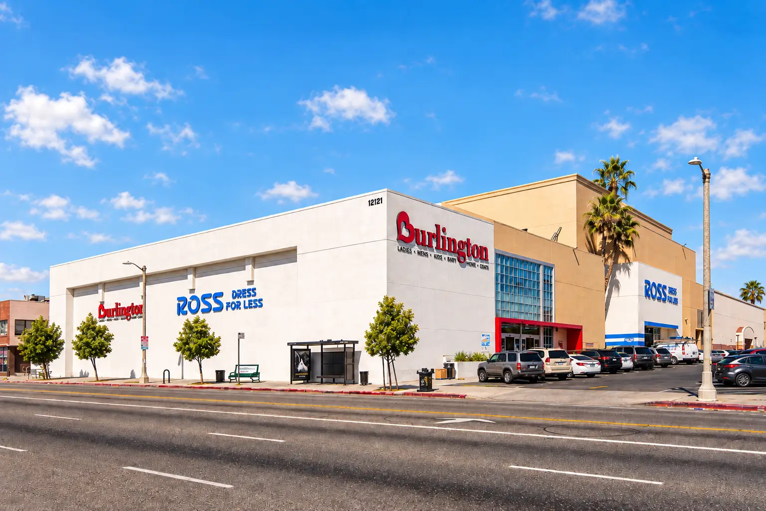 Exterior of Burlington North Hollywood retail store designed by Architecture Design Collaborative