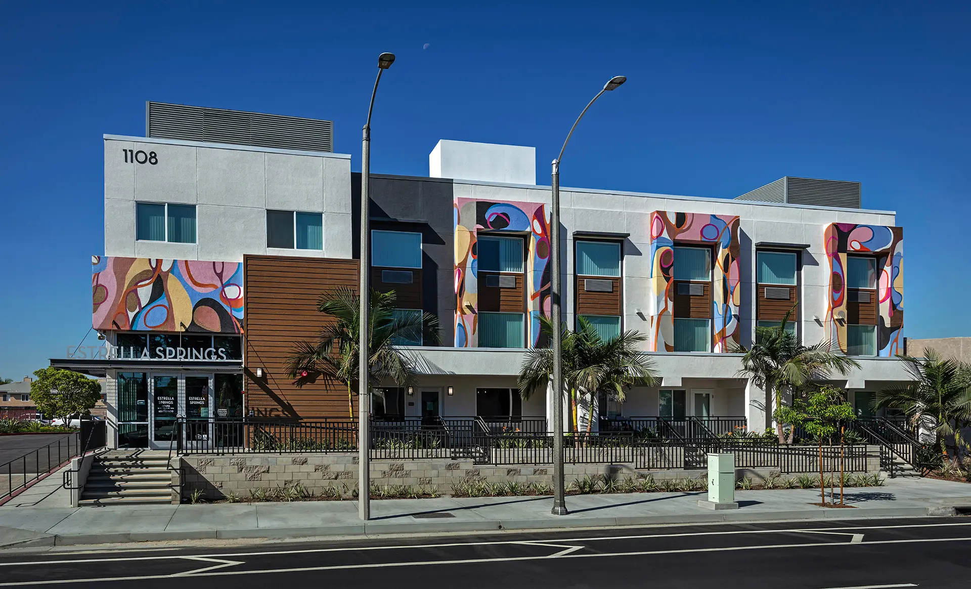 Estrella Springs permanent supportive housing community in Santa Ana, California, designed by Architecture Design Collaborative