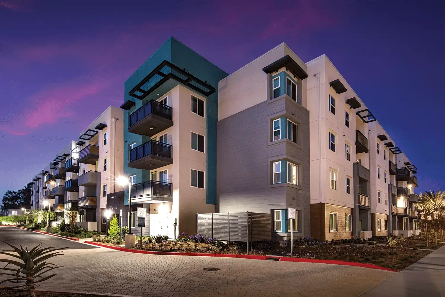 Finamore Place affordable housing community in Anaheim, California, designed by Architecture Design Collaborative
