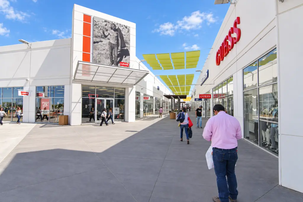 Gran Plaza Outlets retail center in Calexico, California near the U.S.-Mexico border