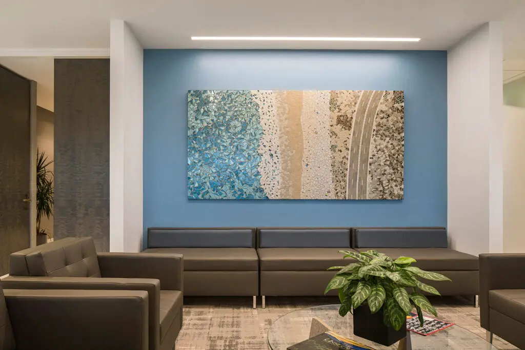 MTSD Office in Irvine with custom art and environmental graphics designed by Architecture Design Collaborative