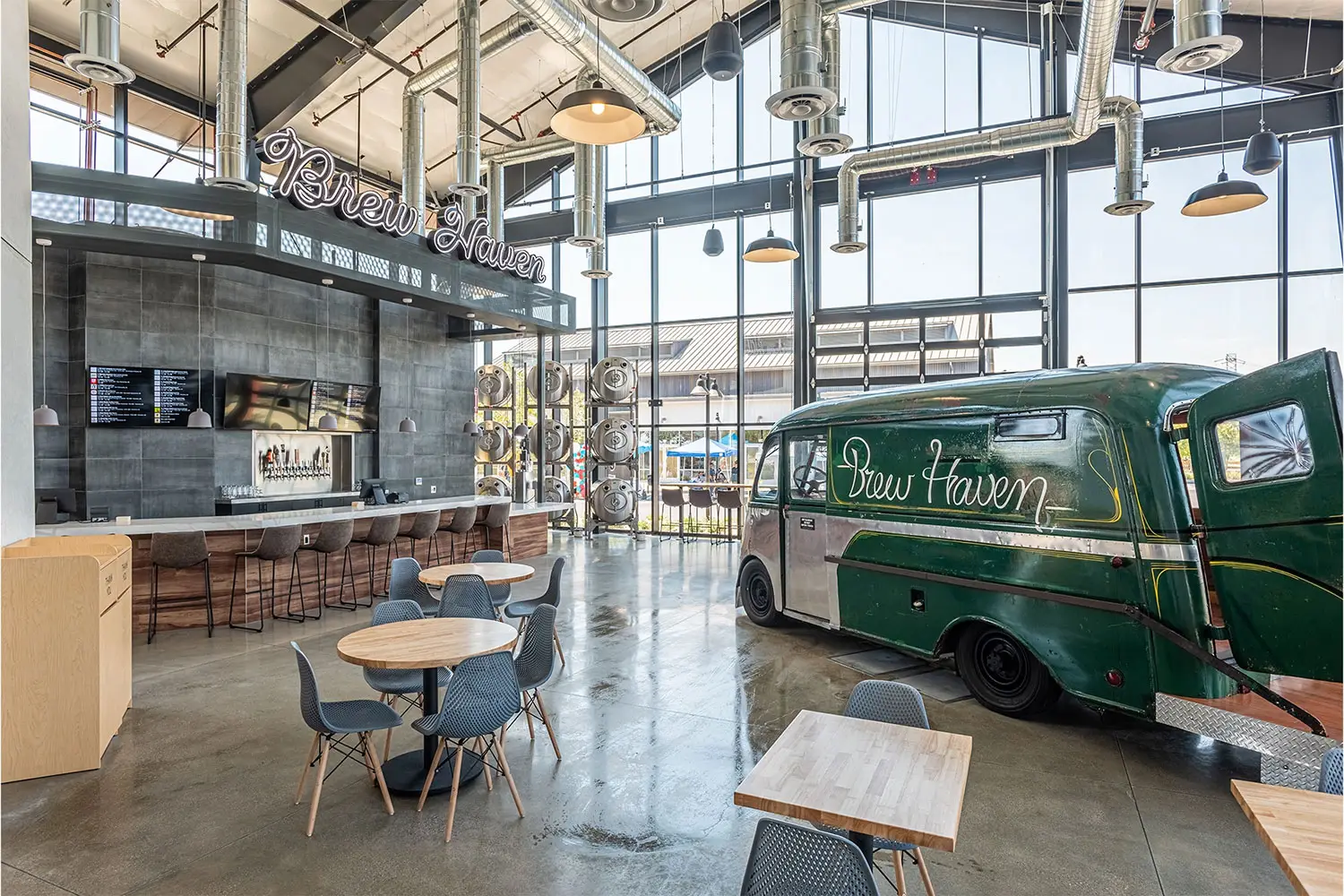 Rodeo X food hall interior in Ontario, California, designed by Architecture Design Collaborative