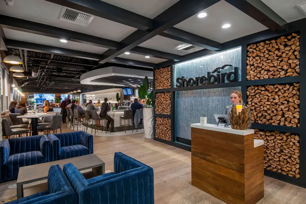 Shorebird restaurant interior in Newport Beach, designed by Architecture Design Collaborative