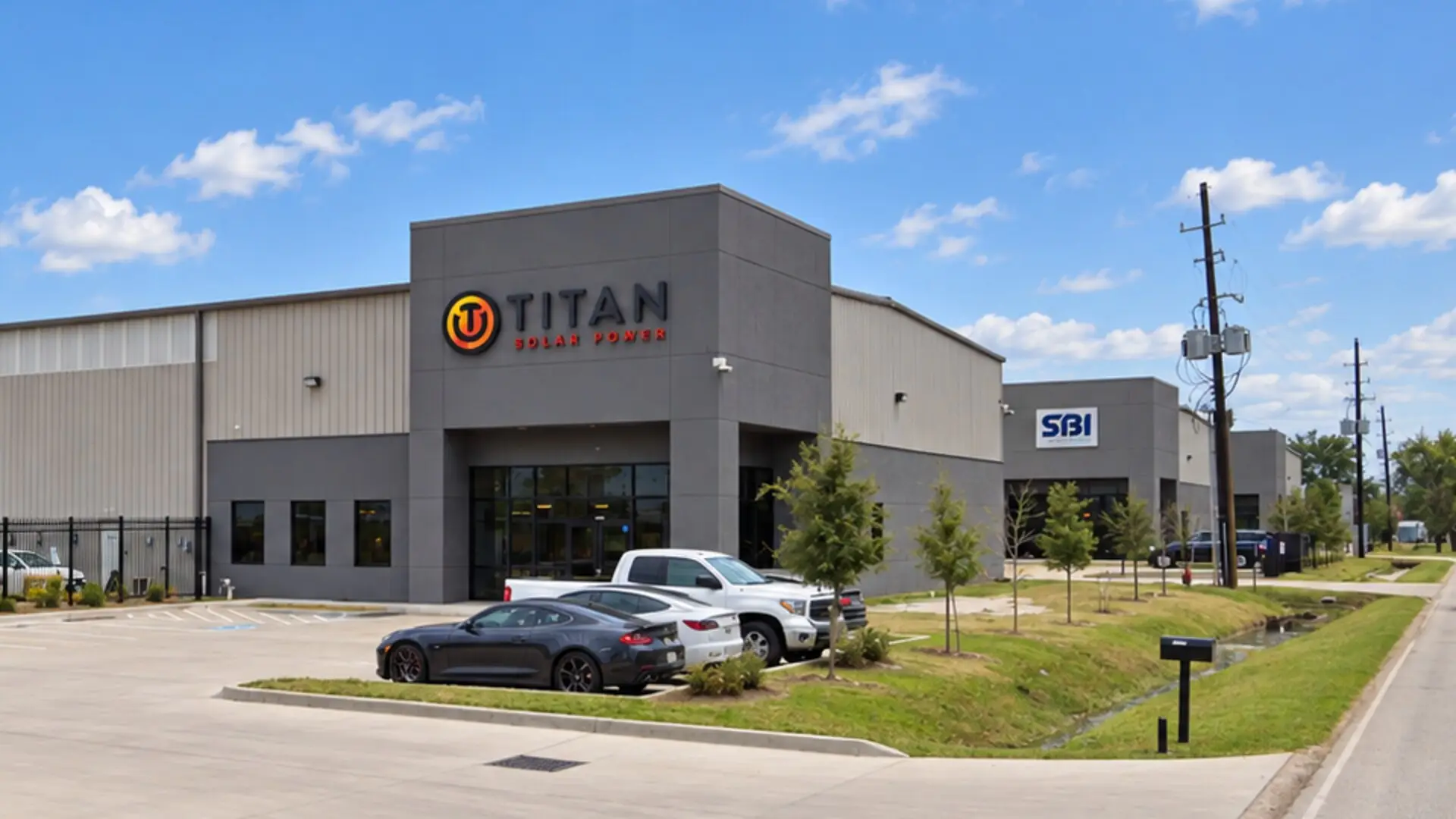 Titan Solar Power warehouse and office facility designed by ADC in Houston, Texas