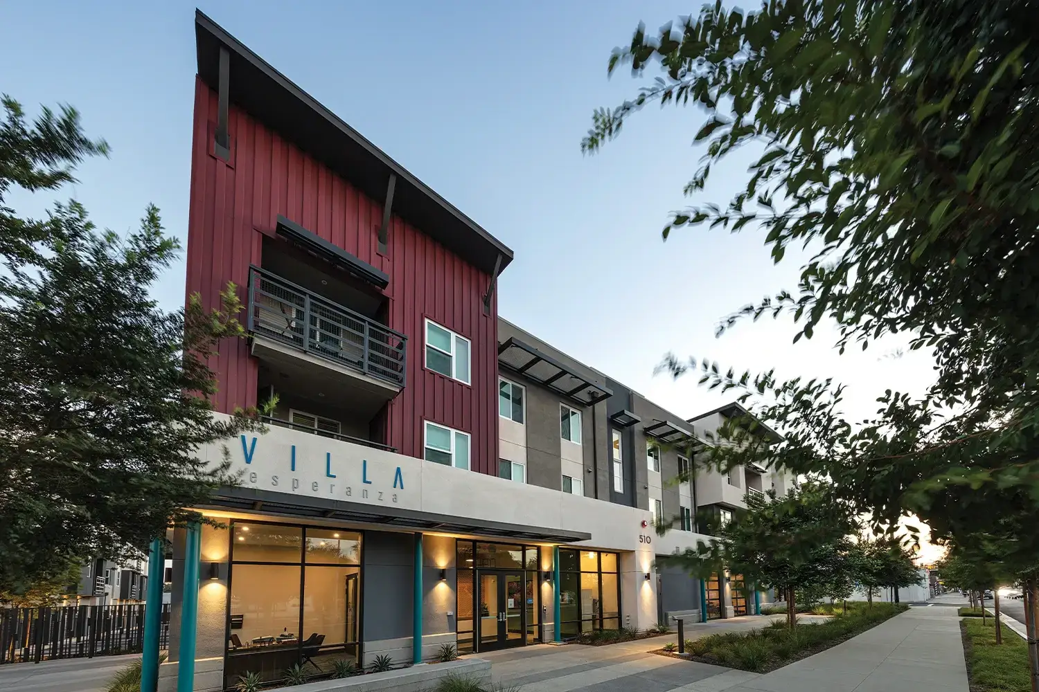 Villa Esperanza affordable housing community in Pomona, California, designed by Architecture Design Collaborative