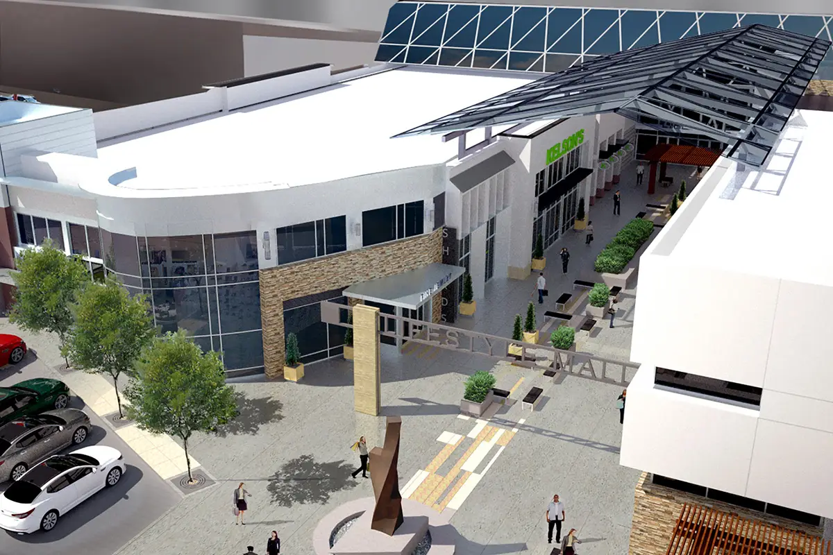Exterior or court view of the Westroads addition in Omaha